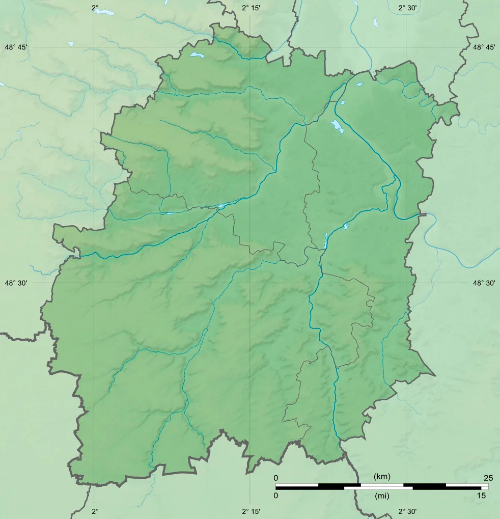 Carte de localisation du département de l'Essonne (91) en Île-de-France